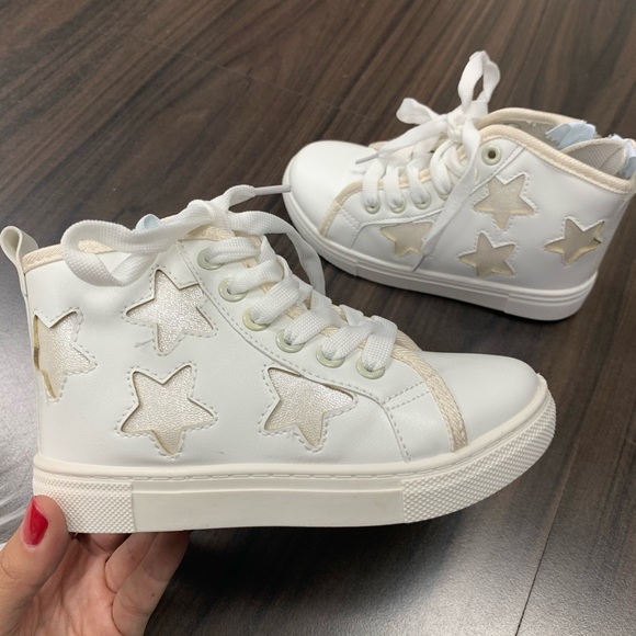 Kid's Sky Star Sneakers White/Black Star